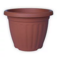 Plastični lonac, rebrasti, terakota, 60 cm