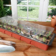 Mini staklenik set za uzgoj smeđe-crvene boje