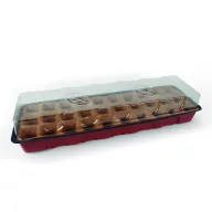 Mini staklenik set za uzgoj smeđe-crvene boje