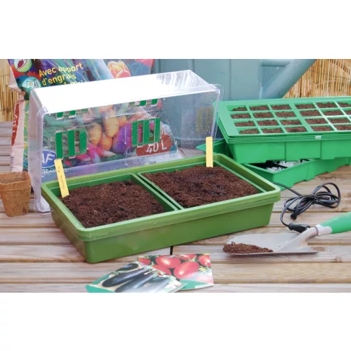 Mini staklenik s grijanjem Heating Grow 39x25x20 cm