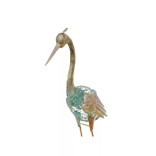 Figurica čaplje od metala Heron