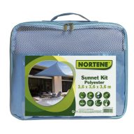   Rastezljivo sjenilo Sun-net komplet poliester plavo 3,6x3,6x3,6 m