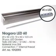 Vodopadni element Niagara Led 60