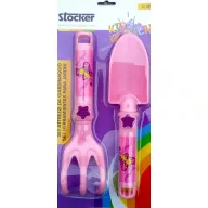   Dječji vrtni alat, set od 2 kom, plastični, ružičaste boje