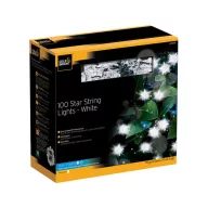 Svjetlosni niz Gardman, 100 LED zvjezdica, bijela 11,89 m