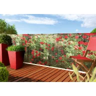   Mreža za ogradu obojana s jedne strane s cvjetnim uzorkom Stylia Flower 1x3 m