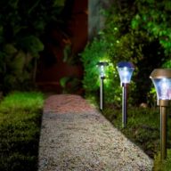 Vrtna solarna lampa za zabijanje u zemlju AREISI 8,5x31 cm