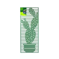   Metalni panel s ukrasnim motivima Deco panel Kaktus zelene boje 0,6 x 1,5 m