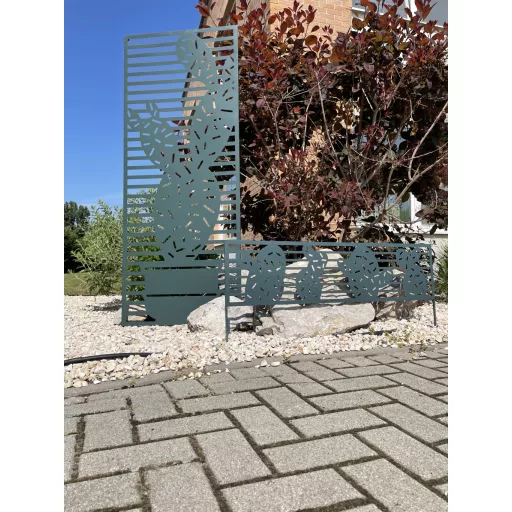 Metalni panel s ukrasnim motivima Deco panel Kaktus zelene boje 0,6 x 1,5 m