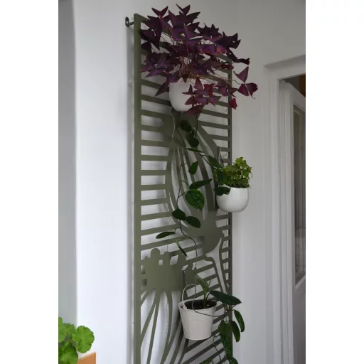 Metalni panel s dekorativnim motivima Deco panel Puppy maslinasto-zelene boje 0,6x1,5 m