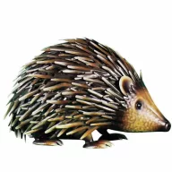 Figura ježa od metala, smeđa, 26 x 16 x 16 cm