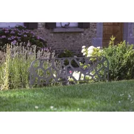   Metalni rub gredice s dekorativnim kamenim motivima, crni 0,40x1m