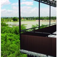 Ovalna plastična trska Litecane PVC smeđa 1x3 m