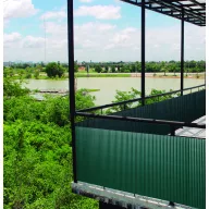 Ovalna plastična trska Litecane PVC zelena 2x3 m