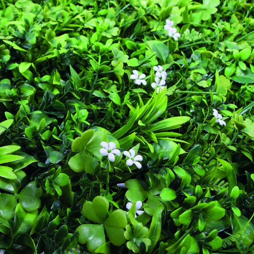 Zeleni zid s jasminovim lišćem VERTICAL JAZMIN zeleno-bijelo 1 x 1 m