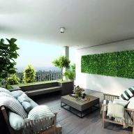   Zeleni zid s jasminovim lišćem VERTICAL JAZMIN zeleno-bijelo 1 x 1 m