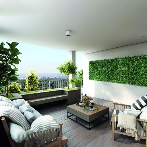 Zeleni zid s jasminovim lišćem VERTICAL JAZMIN zeleno-bijelo 1 x 1 m