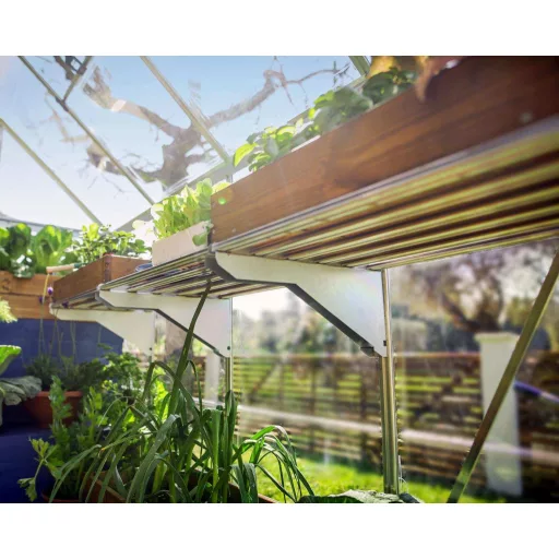 Nagy teherbírású fém polcrendszer Palram-Canopia üvegházakhoz-4 db-os készlet