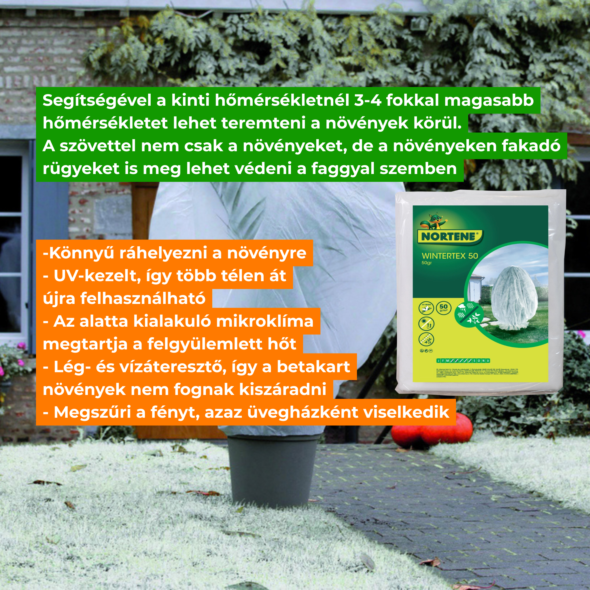 Overwintering felt Wintertex 50 50g/m2 1,6x5 m