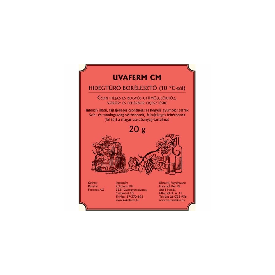 Uvaferm CM cold and alcohol resistant wine yeast 20g