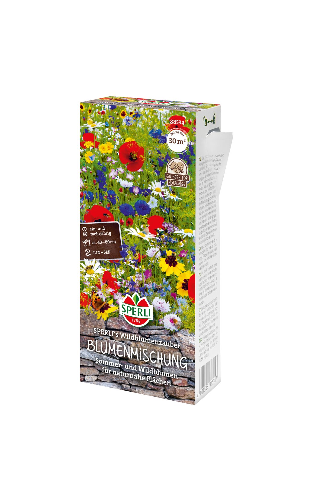 Wildflower seed mix in paper box 30 m2
