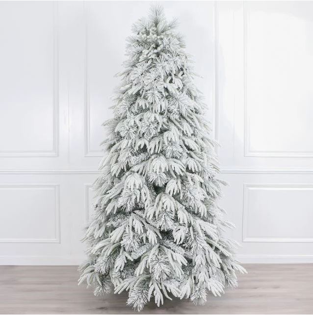 Pine with snowy base, 456 branches 180 cm