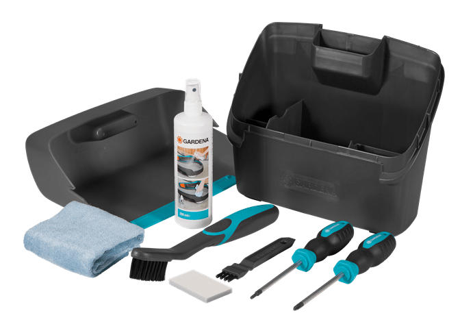 Maintenance and cleaning kit for Gardena robotic lawnmowers