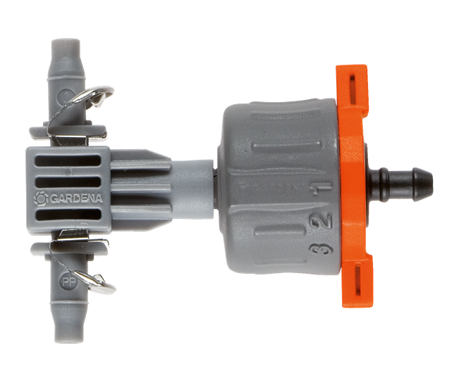 md-adjustable inline dripper, pressure compensated 1-8 l/h (5 pcs)