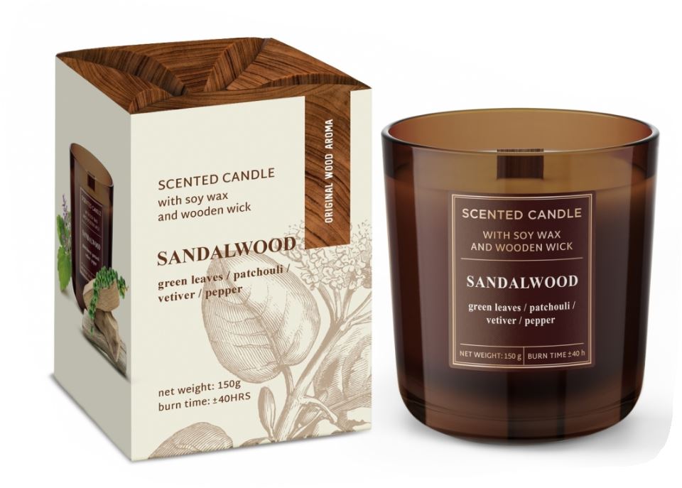 Perfume jar-Premium soy wax Sandalwood 150 g