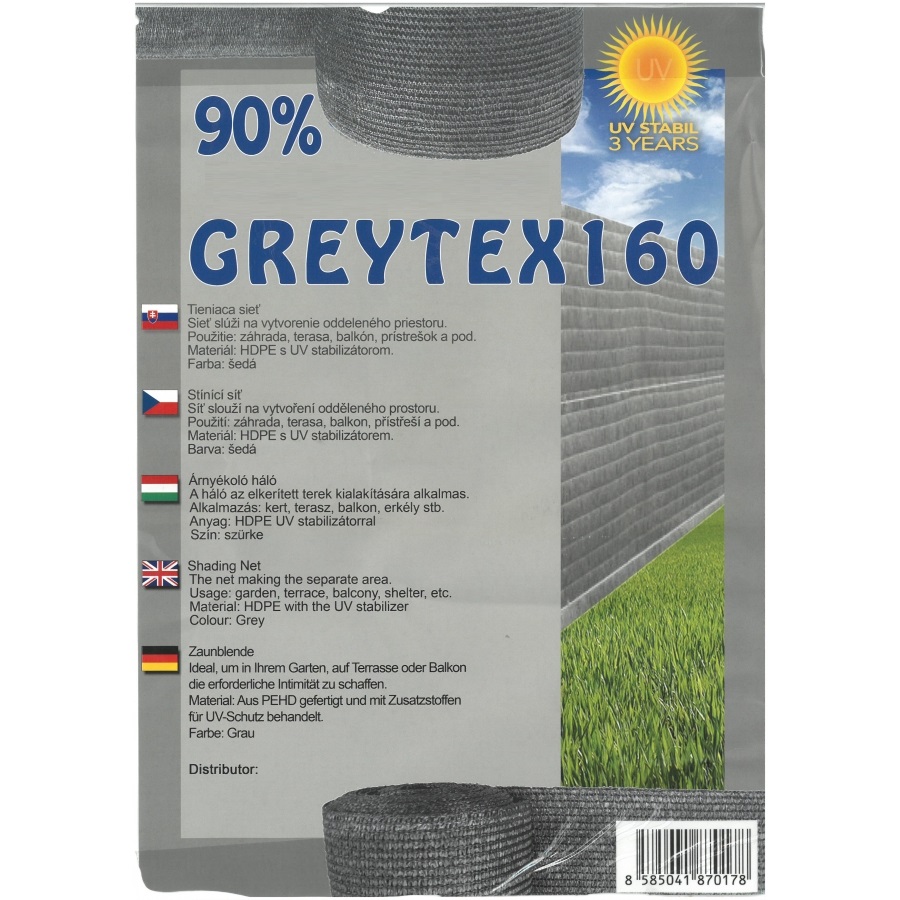 Fence mesh GREYTEX160 2X10 m anthracite 90%
