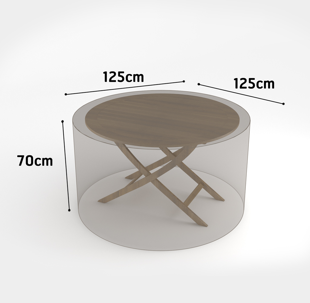 Garden furniture cover for round table Covertop 125x125x70 cm