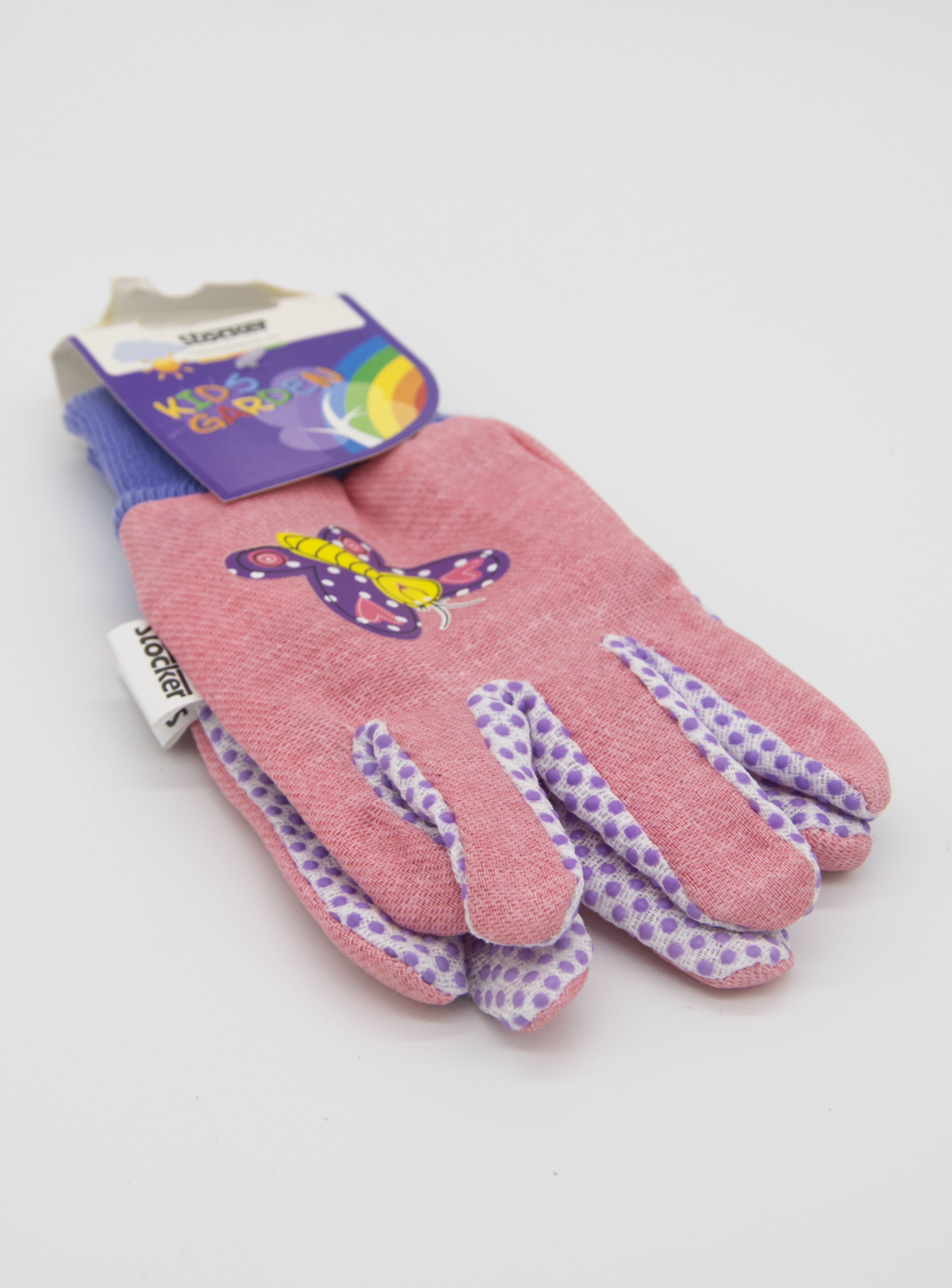 Kids garden gloves pink