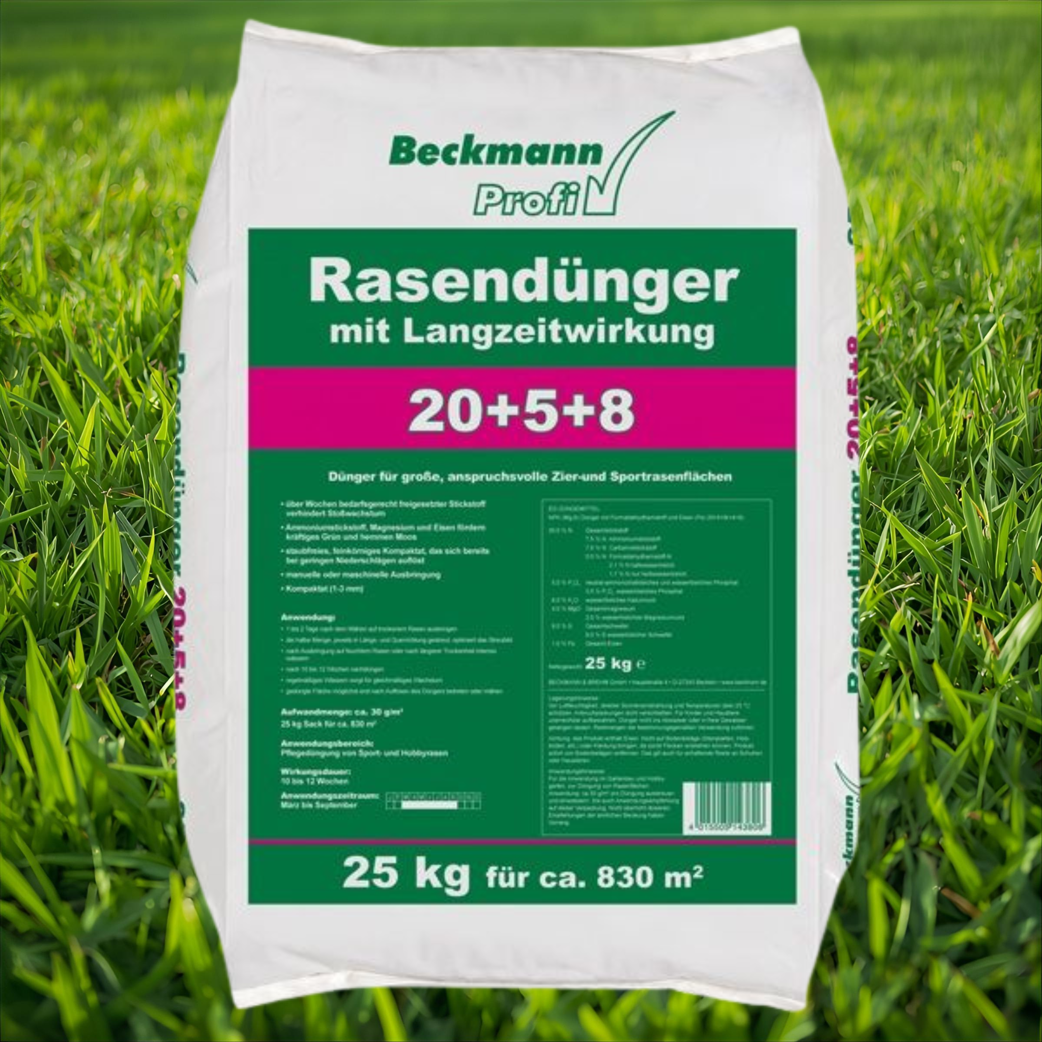 Beckmann long lasting maintenance lawn manure 20-5-8 25kg