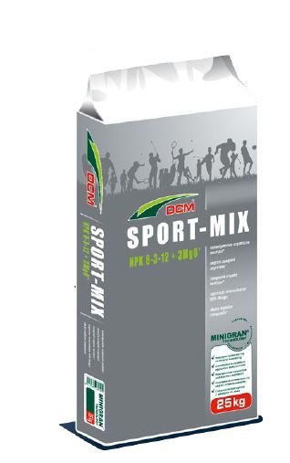 DCM Sport-Mix lawn manure 8-3-12+3MgO 36% organic matter 25 kg
