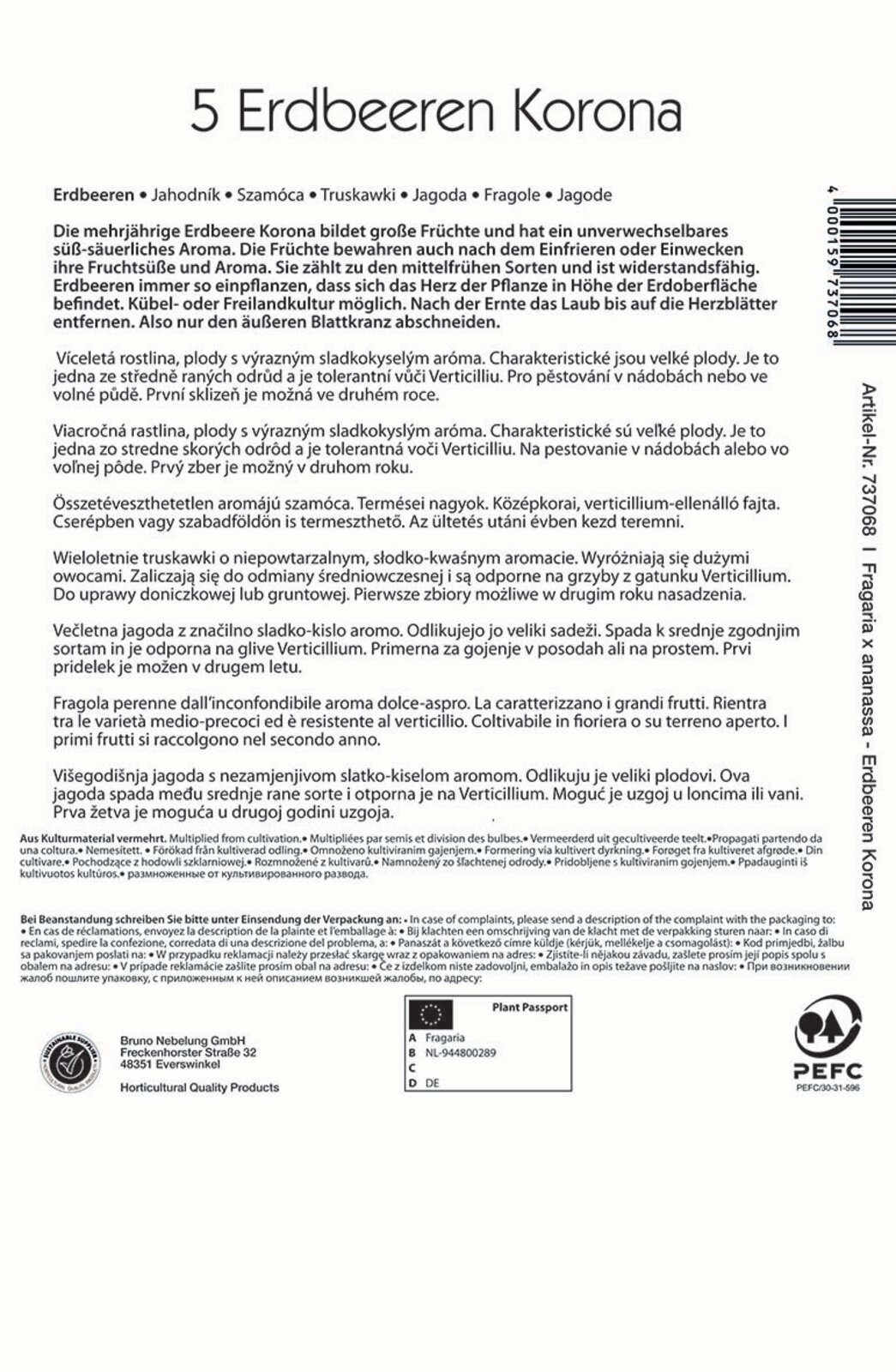 Strawberries Crown Kiepenkerl 5 pcs