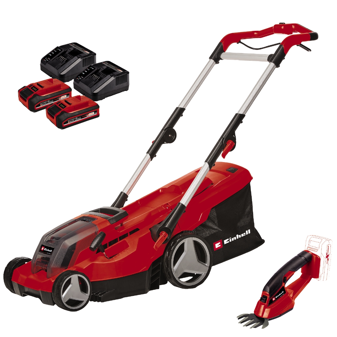 Einhell Battery-powered lawn mower GE-CM 36/37 Li Set (2x3,0Ah)