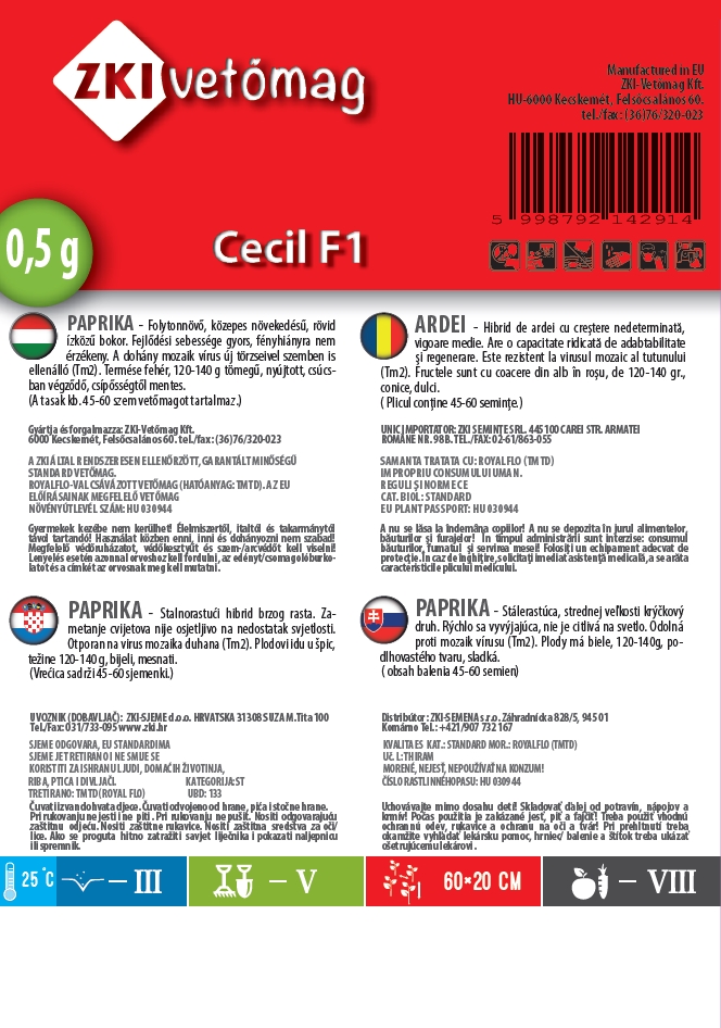 Sweet pepper Cecil F1 0,5g ZKI