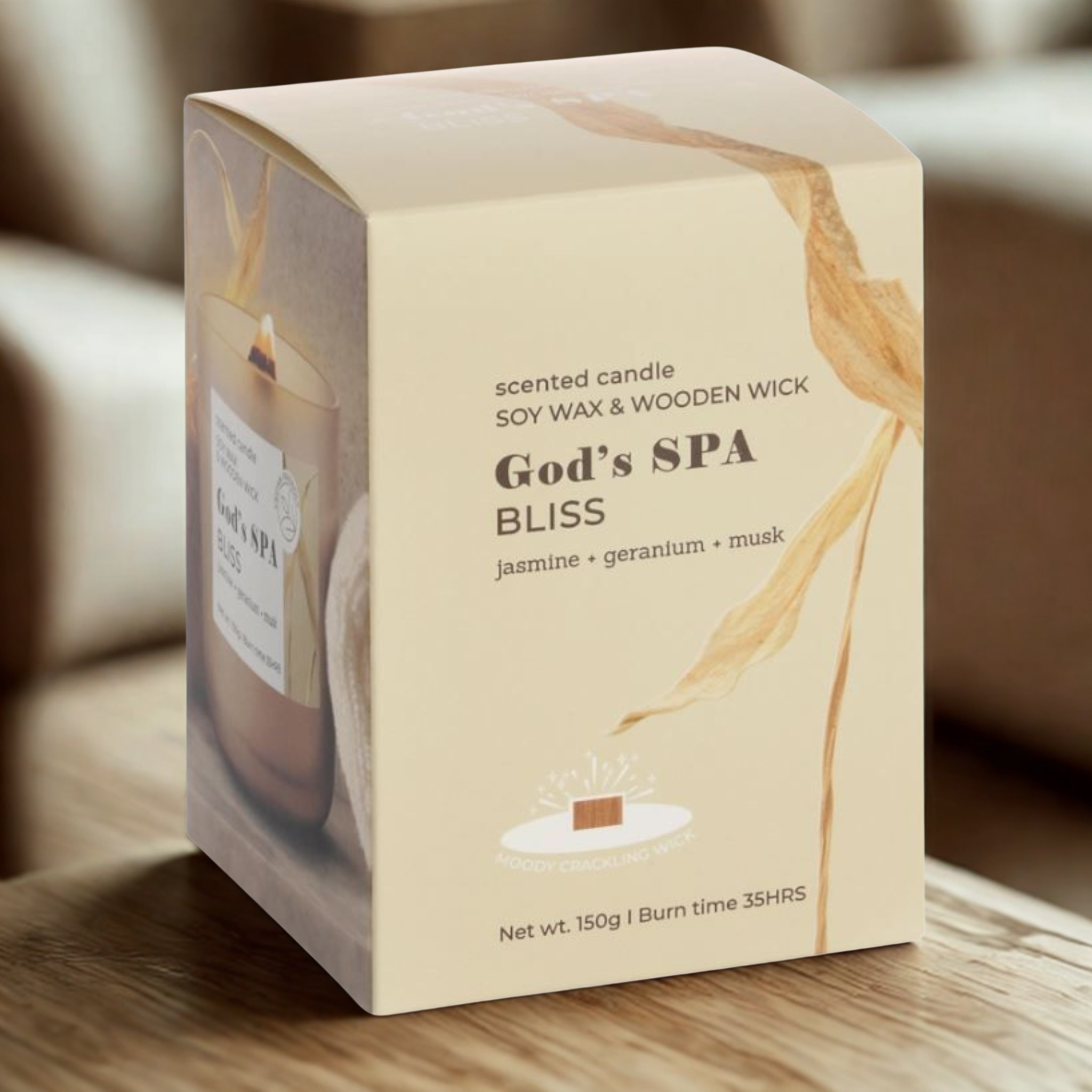 Scented glass Premium, soy wax God's SPA Bliss 150 g