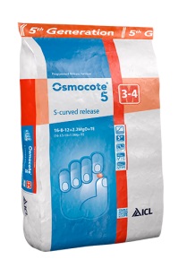 Osmocote 5 S-Curved 3-4 months Nitrogen 16-08-12+2MgO+TE 25 kg