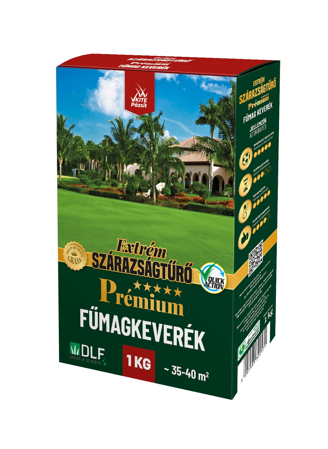 Grass seed KITE DLF Premium EXTRÉM Drought tolerant mix 1 kg