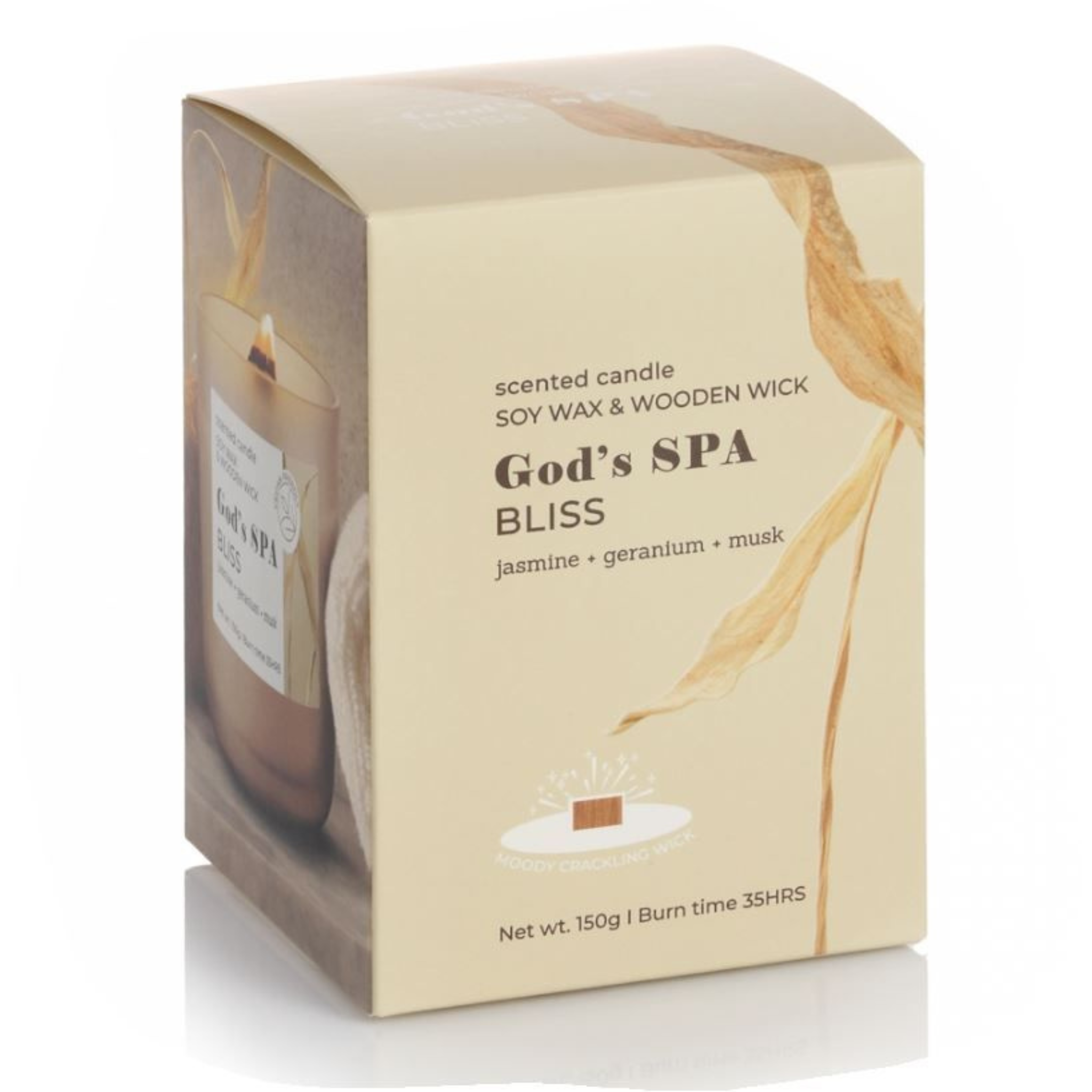 Scented glass Premium, soy wax God's SPA Bliss 150 g