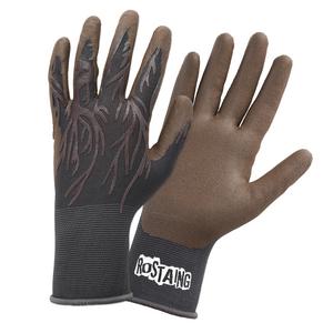 Garden gloves Nitrile Coolmax with root pattern size 8