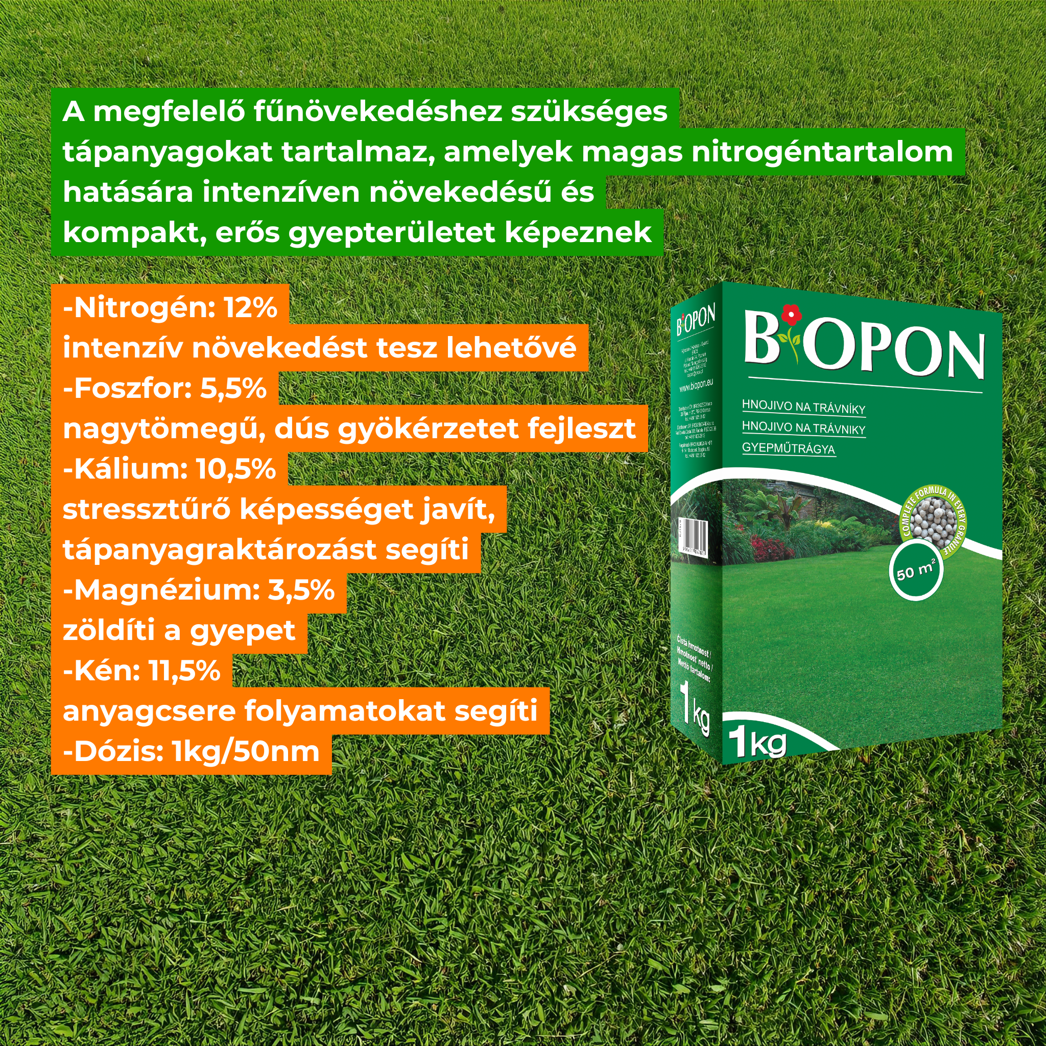 Biopon lawn fertilizer 1 kg
